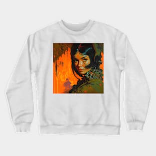 We Are Floating In Space - 96 - Sci-Fi Inspired Retro Artwork Crewneck Sweatshirt